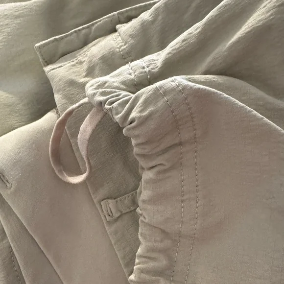 Athletes Trekkie Utility Cargo Pants Size 8 Tan Hiking Pants Elastic At Ankle - Picture 7 of 7